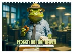 Frosch bei der Arbeit- Dienst nach Vorschrift (Wandkalender 2026 DIN A3 quer), CALVENDO Monatskalender