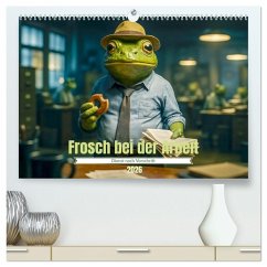 Cover Frosch bei der Arbeit- Dienst nach Vorschrift (hochwertiger Premium Wandkalender 2026 DIN A2 quer), Kunstdruck in Hochglanz