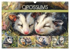 Cover Opossums. Faszinierende Beutelratten in Öloptik (Wandkalender 2026 DIN A3 quer), CALVENDO Monatskalender