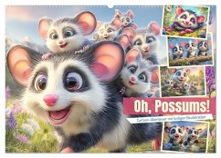 Cover Oh, Possums! Cartoon-Abenteuer mit lustigen Beutelratten (Wandkalender 2026 DIN A2 quer), CALVENDO Monatskalender