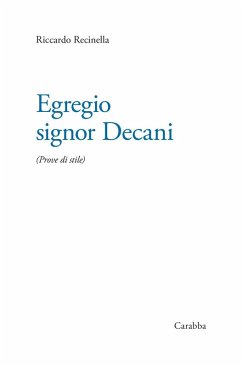Cover Egregio signor Decani. Prove di stile