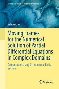 Cover Moving Frames for the Numerical Solution of Partial Differential Equations in Complex Domains