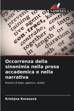 Occorrenza della sinonimia nella prosa accademica e nella narrativa - Karasová, Kristýna
