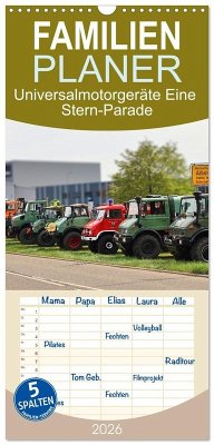 Familienplaner 2026 - Universalmotorgeräte Eine Stern-Parade mit 5 Spalten (Wandkalender, 21 x 45 cm) CALVENDO