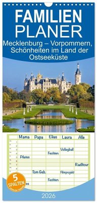 Familienplaner 2026 - Mecklenburg - Vorpommern, Schönheiten im Land der Ostseeküste mit 5 Spalten (Wandkalender, 21 x 45 cm) CALVENDO