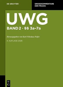 Cover UWG §§ 3a-7a