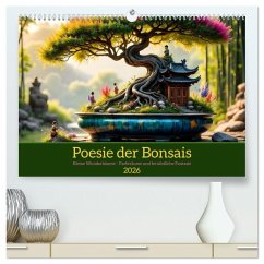 Poesie der Bonsais (hochwertiger Premium Wandkalender 2026 DIN A2 quer), Kunstdruck in Hochglanz