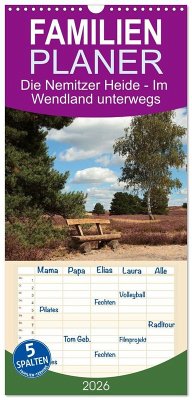 Familienplaner 2026 - Die Nemitzer Heide - Im Wendland unterwegs mit 5 Spalten (Wandkalender, 21 x 45 cm) CALVENDO