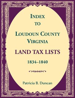 Cover Index to Loudoun County, Virginia Land Taxes, 1834-1840