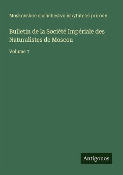 Cover Bulletin de la Société Impériale des Naturalistes de Moscou