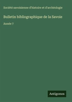 Cover Bulletin bibliographique de la Savoie