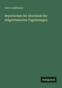 Cover Repertorium der Abschiede der eidgenössischen Tagsatzungen