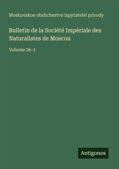 Cover Bulletin de la Société Impériale des Naturalistes de Moscou