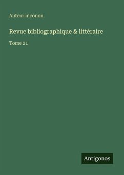 Cover Revue bibliographique & littéraire