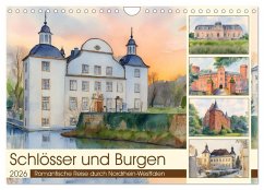 Cover Schlösser und Burgen - Romantische Reise durch Nordrhein-Westfalen (Wandkalender 2026 DIN A4 quer), CALVENDO Monatskalender