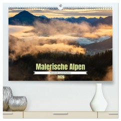 Cover Malerische Alpen - Fesselnde Landschaften (hochwertiger Premium Wandkalender 2026 DIN A2 quer), Kunstdruck in Hochglanz