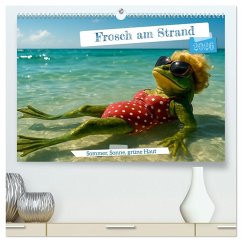 Cover Frosch am Strand - Sommer, Sonne, grüne Haut (hochwertiger Premium Wandkalender 2026 DIN A2 quer), Kunstdruck in Hochglanz
