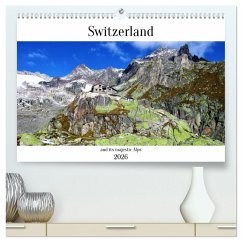 Cover Switzerland and its majestic Alps (High Quality Premium Wall Calendar 2026 DIN A2 landscape),CALVENDO 12 Month Wall Calendar
