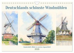 Cover Deutschlands schönste Windmühlen (Wandkalender 2026 DIN A4 quer), CALVENDO Monatskalender
