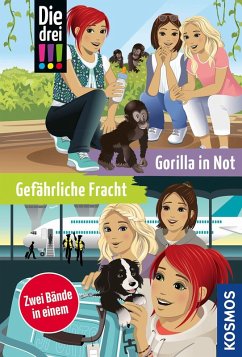 Cover Die drei !!!, Gefährliche Fracht / Gorilla in Not (Doppelband)