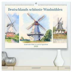 Cover Deutschlands schönste Windmühlen (hochwertiger Premium Wandkalender 2026 DIN A2 quer), Kunstdruck in Hochglanz