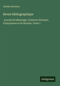 Cover Revue bibliographique