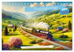 Cover Nostalgiezüge (Tischkalender 2026 DIN A5 quer), CALVENDO Monatskalender