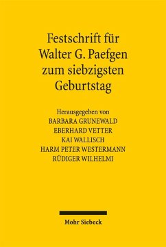 Cover Festschrift für Walter G. Paefgen zum siebzigsten Geburtstag
