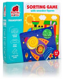Cover Lernspiel Sortierspiel mit Holzfiguren. Verkehrsmittel RW4203