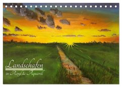 Cover Landschaften in Acryl & Aquarell (Tischkalender 2026 DIN A5 quer), CALVENDO Monatskalender