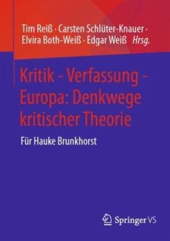 Cover Kritik - Verfassung - Europa: Denkwege kritischer Theorie