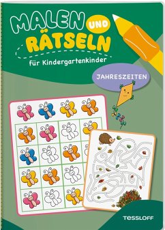 Cover Malen und Rätseln für Kindergartenkinder. Jahreszeiten