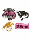 Fourth Wing: I Survived Threshing Stickers - Sticker Set of 4 Fourth Wing: I Survived Threshing Stickers - Sticker Set of 4