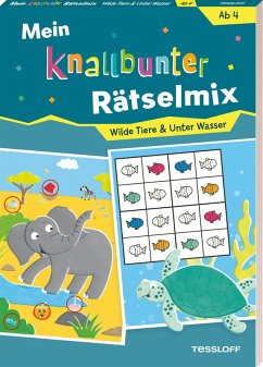 Cover Mein knallbunter Rätselmix. Wilde Tiere & Unter Wasser