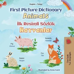 First Picture Dictionary - Animals (English Turkish Bilingual Children's Book)