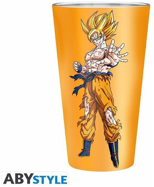 DRAGON BALL - Premium Large Glass - - Goku Saiyan - box
