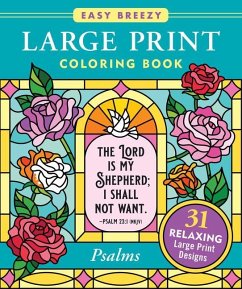 Cover Psalms Large Print Coloring Book - Big and Simple Designs for All Ages