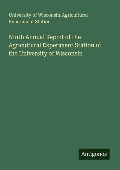 Cover Ninth Annual Report of the Agricultural Experiment Station of the University of Wisconsin