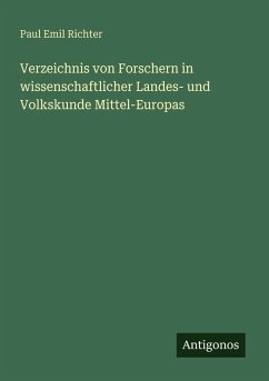 Cover Verzeichnis von Forschern in wissenschaftlicher Landes- und Volkskunde Mittel-Europas