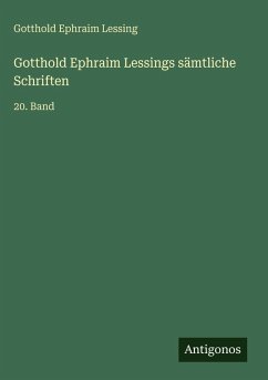 Cover Gotthold Ephraim Lessings sämtliche Schriften