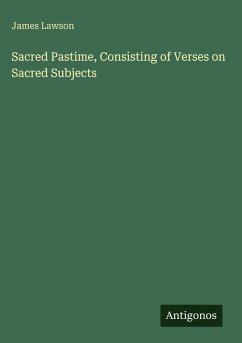 Cover Sacred Pastime, Consisting of Verses on Sacred Subjects