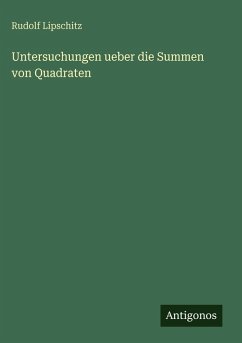 Cover Untersuchungen ueber die Summen von Quadraten