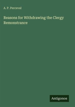 Cover Reasons for Withdrawing the Clergy Remonstrance