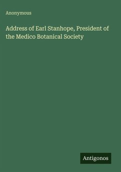 Cover Address of Earl Stanhope, President of the Medico Botanical Society