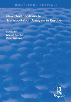 Cover New Contributions to Transportation Analysis in Europe