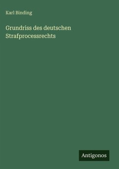 Cover Grundriss des deutschen Strafprocessrechts
