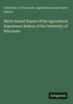 Cover Ninth Annual Report of the Agricultural Experiment Station of the University of Wisconsin