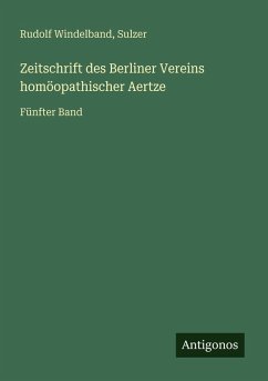 Cover Zeitschrift des Berliner Vereins homöopathischer Aertze