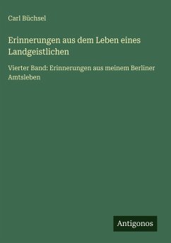 Cover Erinnerungen aus dem Leben eines Landgeistlichen