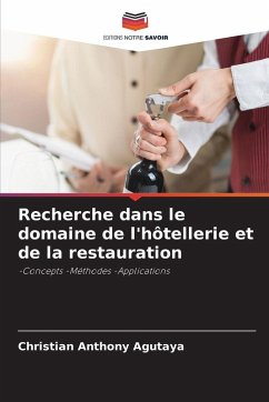 Recherche dans le domaine de l'hôtellerie et de la restauration - Agutaya, Christian Anthony Recherche dans le domaine de l'hôtellerie et de la restauration - Agutaya, Christian Anthony